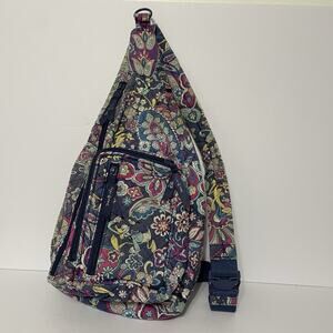 Vera Bradley X Disney Sling Backpack Bag Sensational Six Paisley Mickey Friends